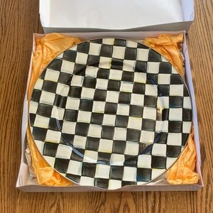 Mackenzie-Childs Courtly Check 16” Enamel Serving Platter